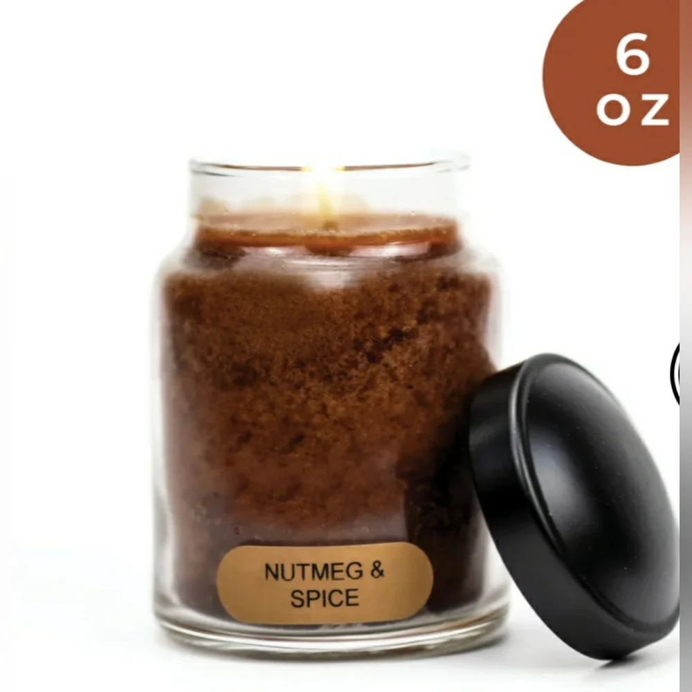 NUTMEG & SPICE -A Cheerful Giver Baby Jar Single Wick Candle, 6 oz